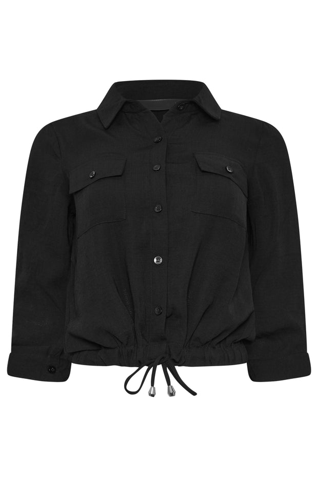 Olive Green Drawcord Shirt