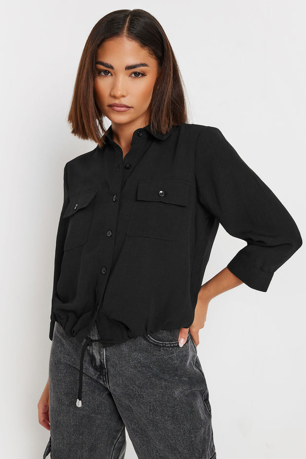 Olive Green Drawcord Shirt