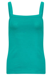 Green Square Neck Vest Top