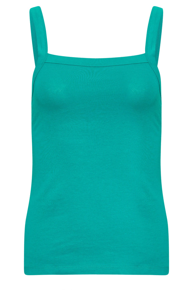 Green Square Neck Vest Top