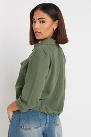 Olive Green Drawcord Shirt